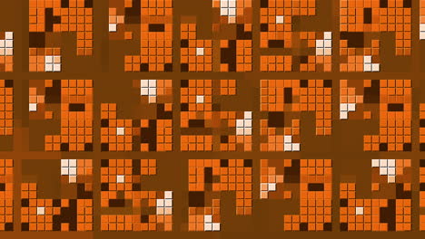 patrón pixelado naranja y marrón