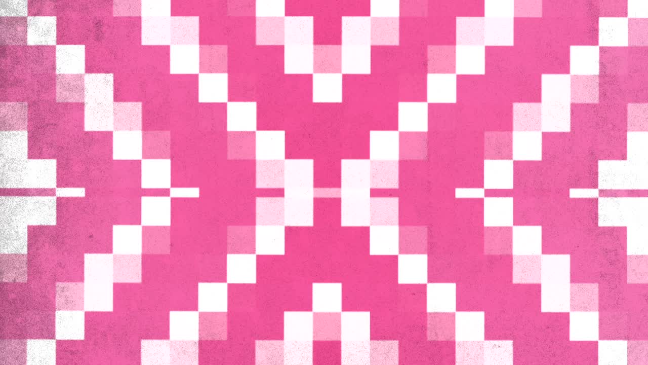 визуально привлекательный рисунок белых квадратов и крестов на розовом фоне
