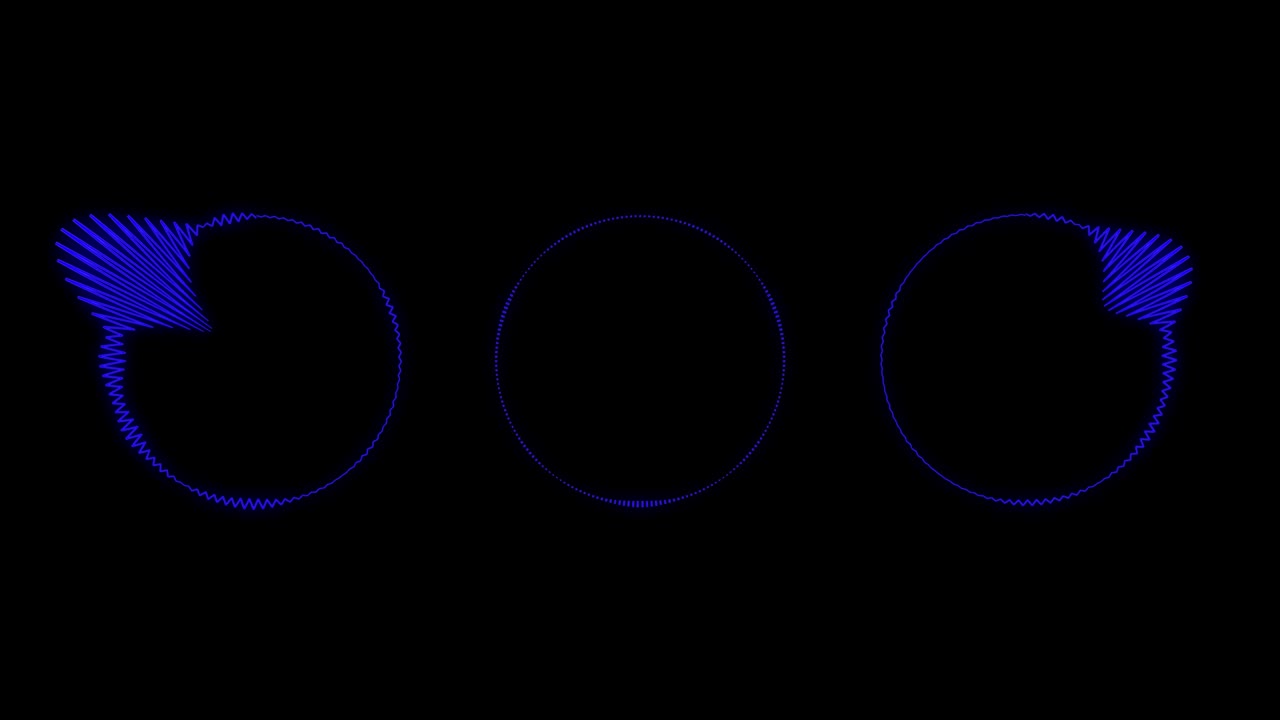 círculo de espectro de audio visualizador de audio gráficos de movimiento