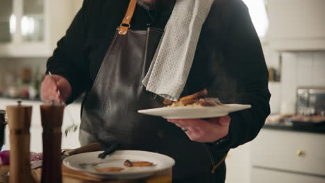 chef preparing and serving a dish