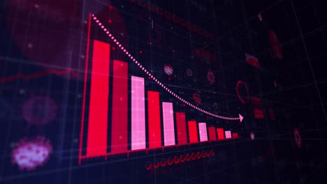 animation of coronavirus statistical data processing