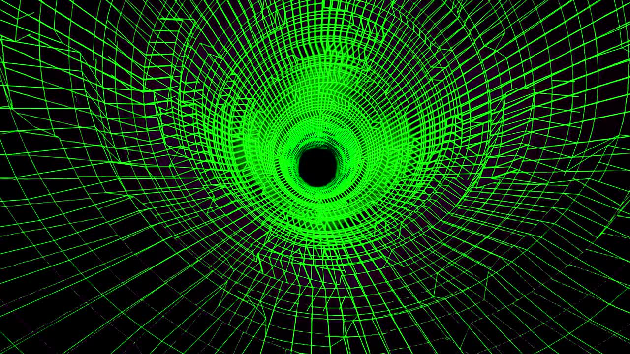 túnel verde abstracto