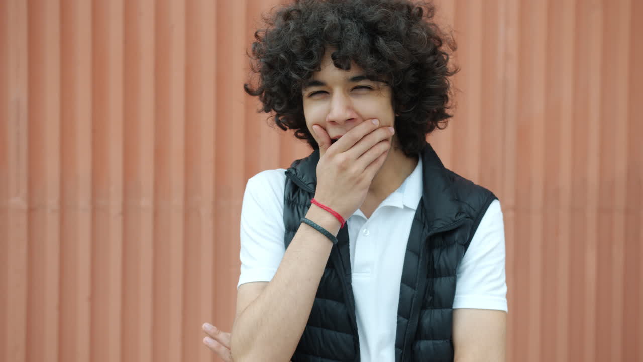 Teenager Yawning and Sleepy