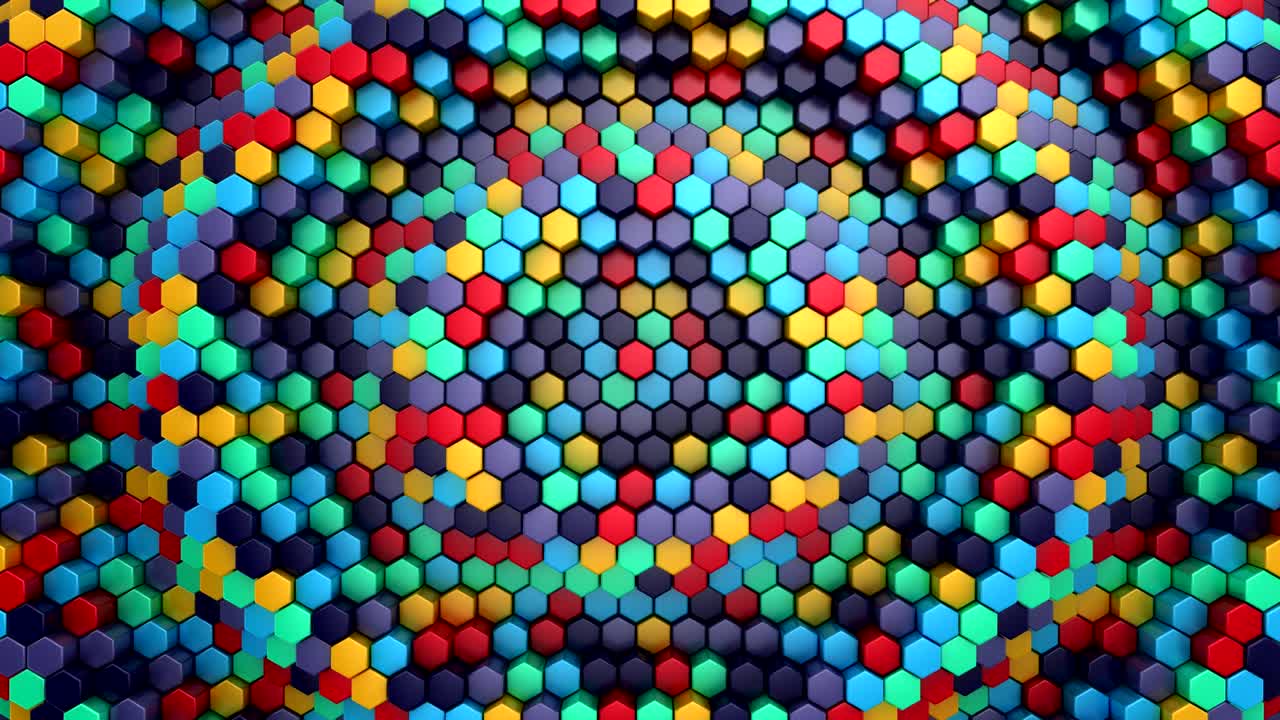 los hexágonos forman una onda