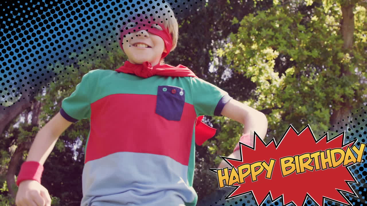 연설 거품에 쓴 생일 축하