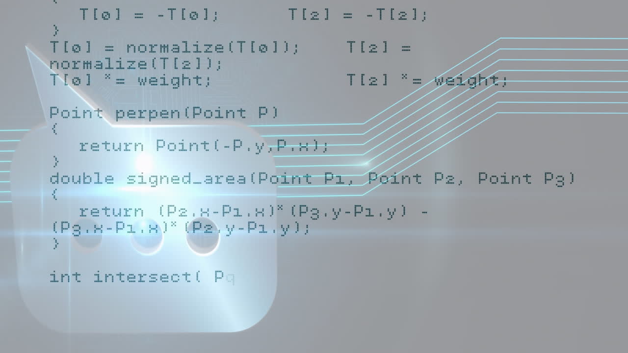 Animation of computer circuit baord and data processing