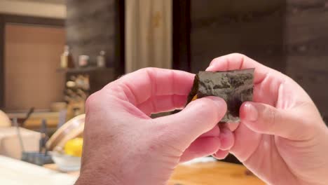 chef crafting sea urchin sushi with precision