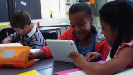 Schoolkid-using-digital-tablet-in-classroom