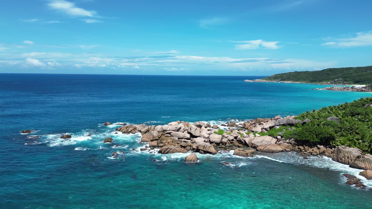 Stunning Tropical Beach with Turquoise Water and Granite Rocks