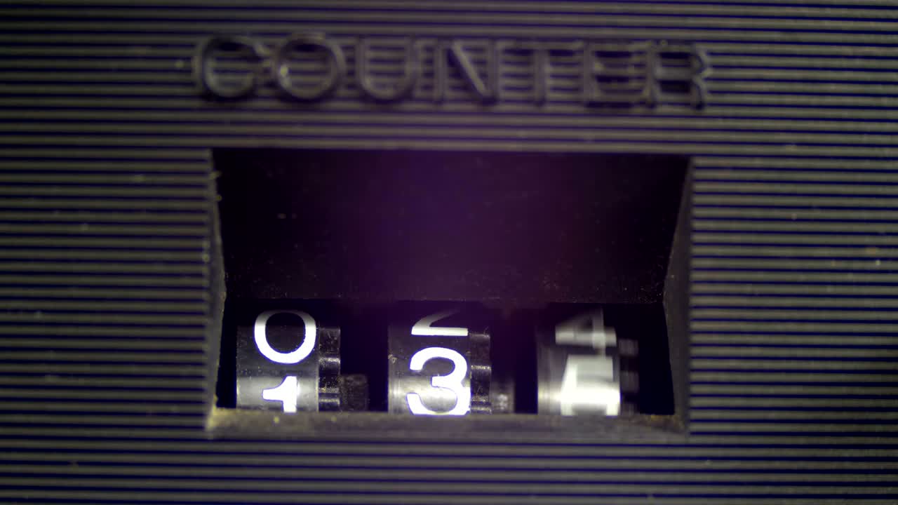 cinta mecánica de contador de un reproductor de casetes de audio