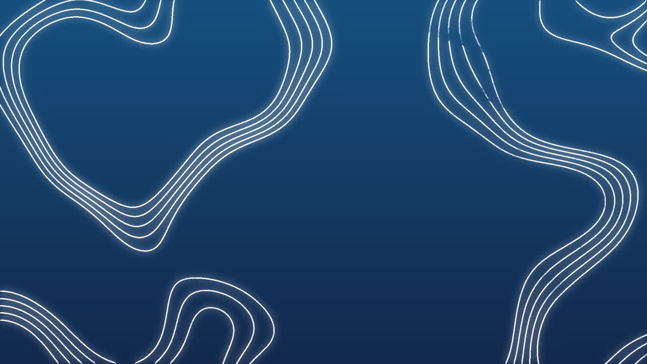 animación del mapa de la montaña azul y blanco