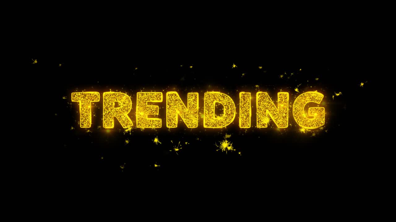 Trending Text Effect with Sparkles