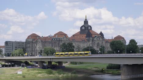 dresden germany view of the bridge on the river el 4k 2025 07 24 06 56 48 utc.mov | architecture, augustus, augustus bridge, baroque
