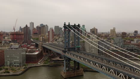 An-aerial-view-over-the-East-River-on-a-cloudy-day