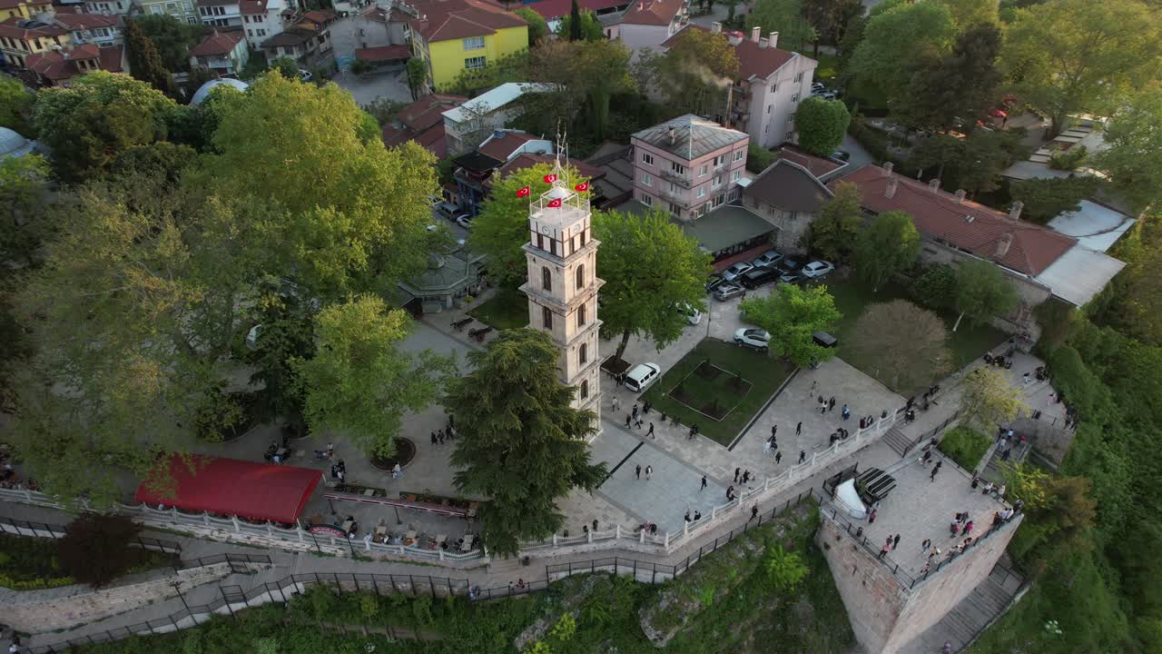 torre del reloj de bursa tophane aérea