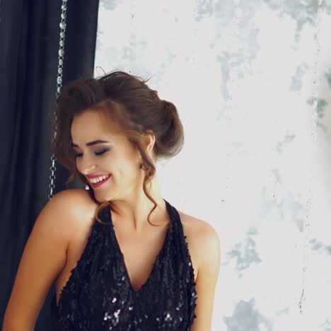 lady wearing evening dress