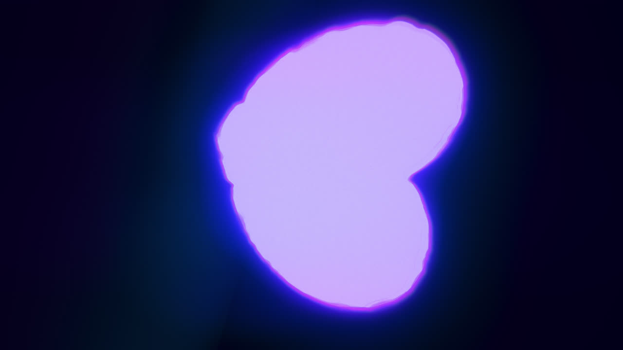 Blue energy heart shapes on a dark background