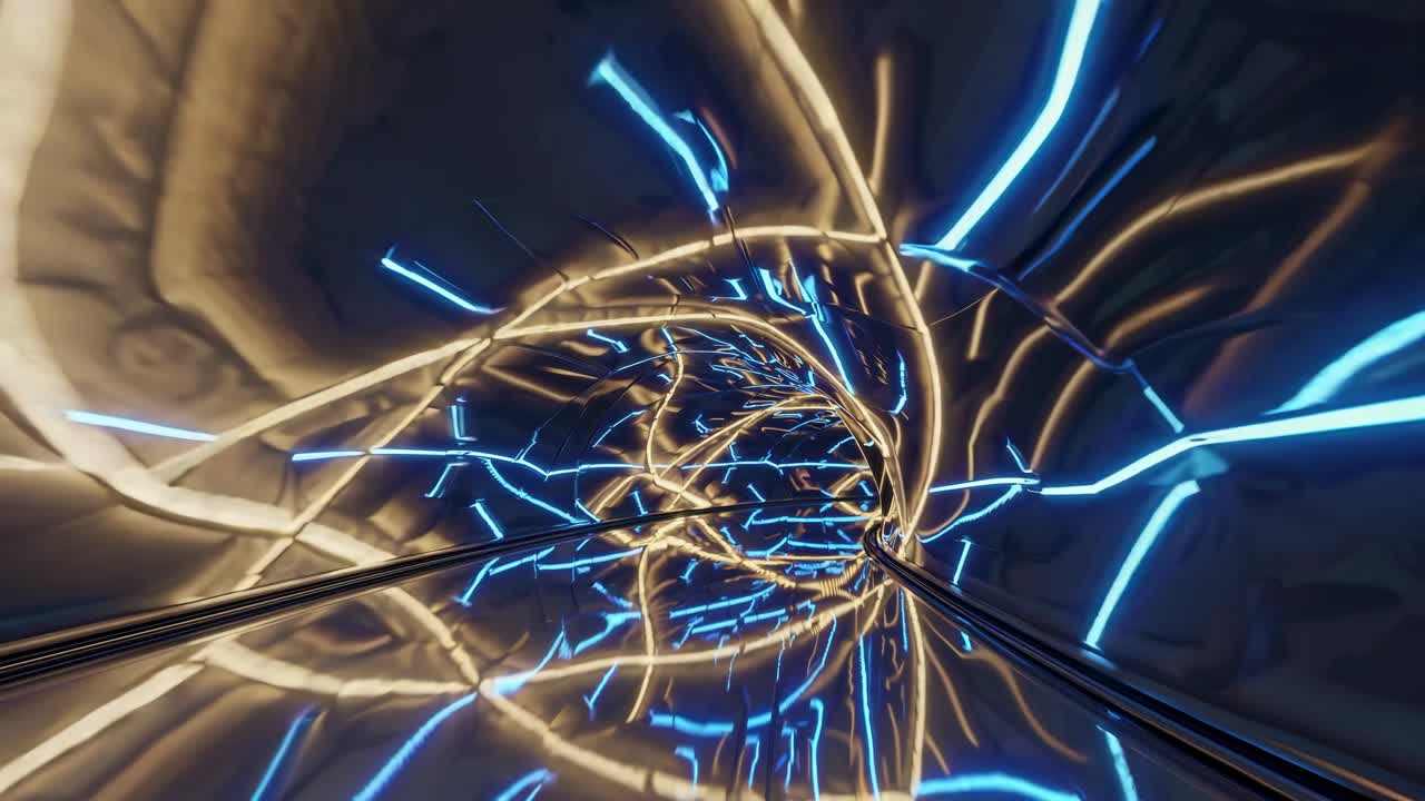 túnel de neón abstracto