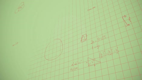 Animación-De-Ecuaciones-Matemáticas-Sobre-Fondo-Verde