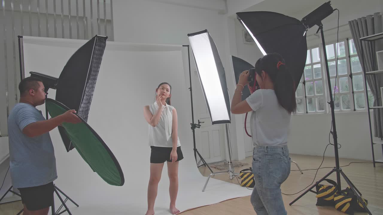 Studio photoshoot of a woman