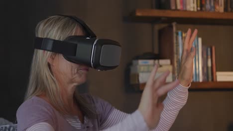 Woman-using-VR-at-home