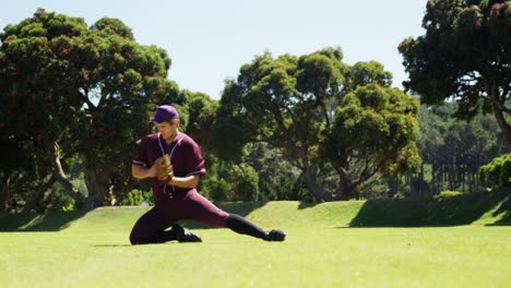 baseball player during practice session