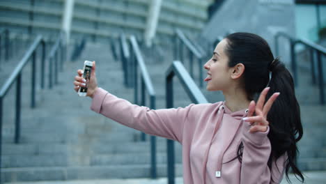 woman posing for selfie photo