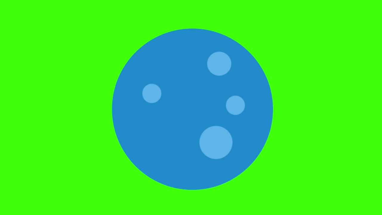 Animation of the new waning icon on a green screen