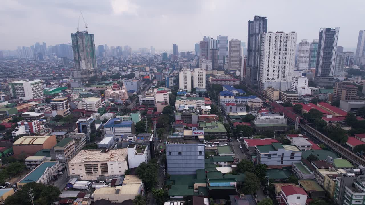 마닐라 시내 풍경 의 공중 사진