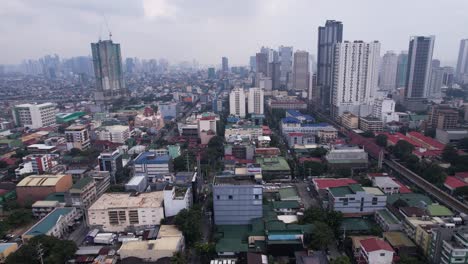 vista aérea del paisaje urbano de manila