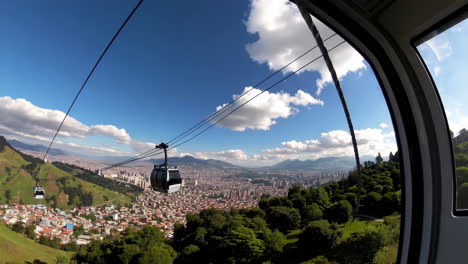 cable car ride with city views