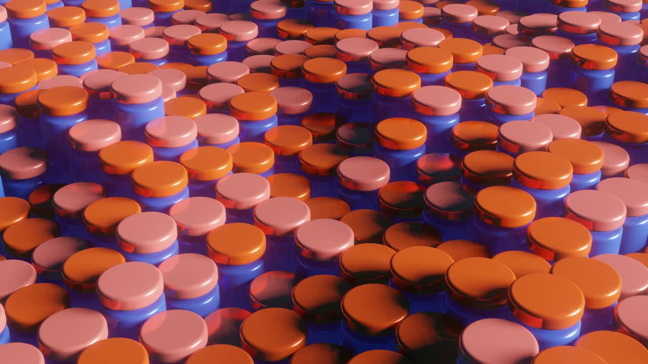 fondo animado abstracto con elementos multicolores de renderizado 3d. bucle sin costuras animación 3d moderna y satisfactoria