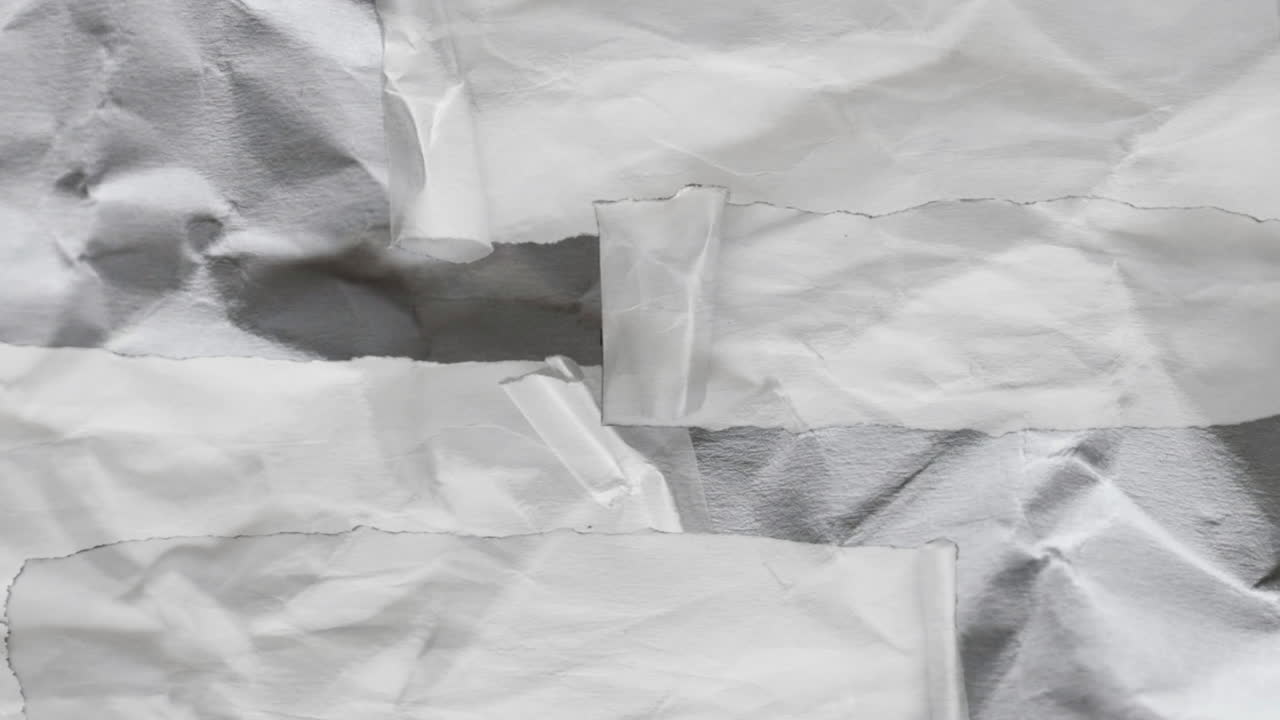 Animated Crumpled White Paper Texture Background