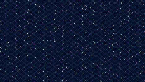 patrón de diamante hipnotizante en fondo azul oscuro con puntos blancos