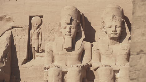 exterior of the abu simbel temple in egypt