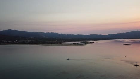 Cinematic-Drone-panning-shot-of-Elafonissi-in-Greece-During-Sunrise