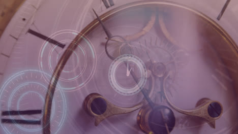 animación del mecanismo de reloj sobre reloj
