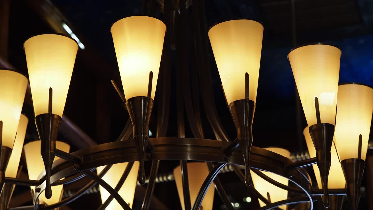 Elegant Chandelier with Warm Lighting