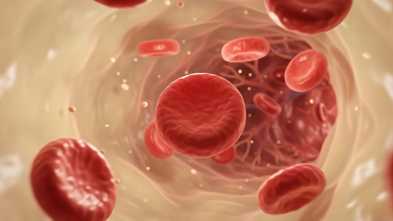 Animazione medica 3D dell'anatomia del rene umano e del flusso sanguigno