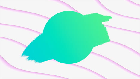 neon green circle with waves on white gradient