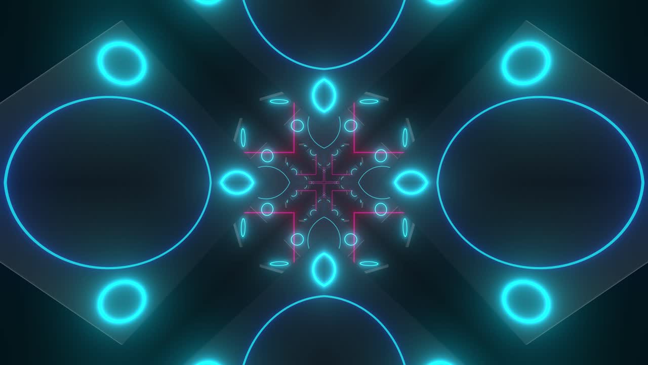 Neon Geometric Symmetry