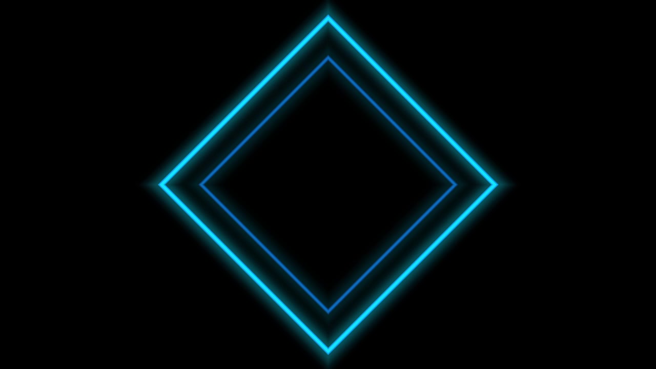 Abstract Neon Diamond Shapes Expanding and Contracting Loop