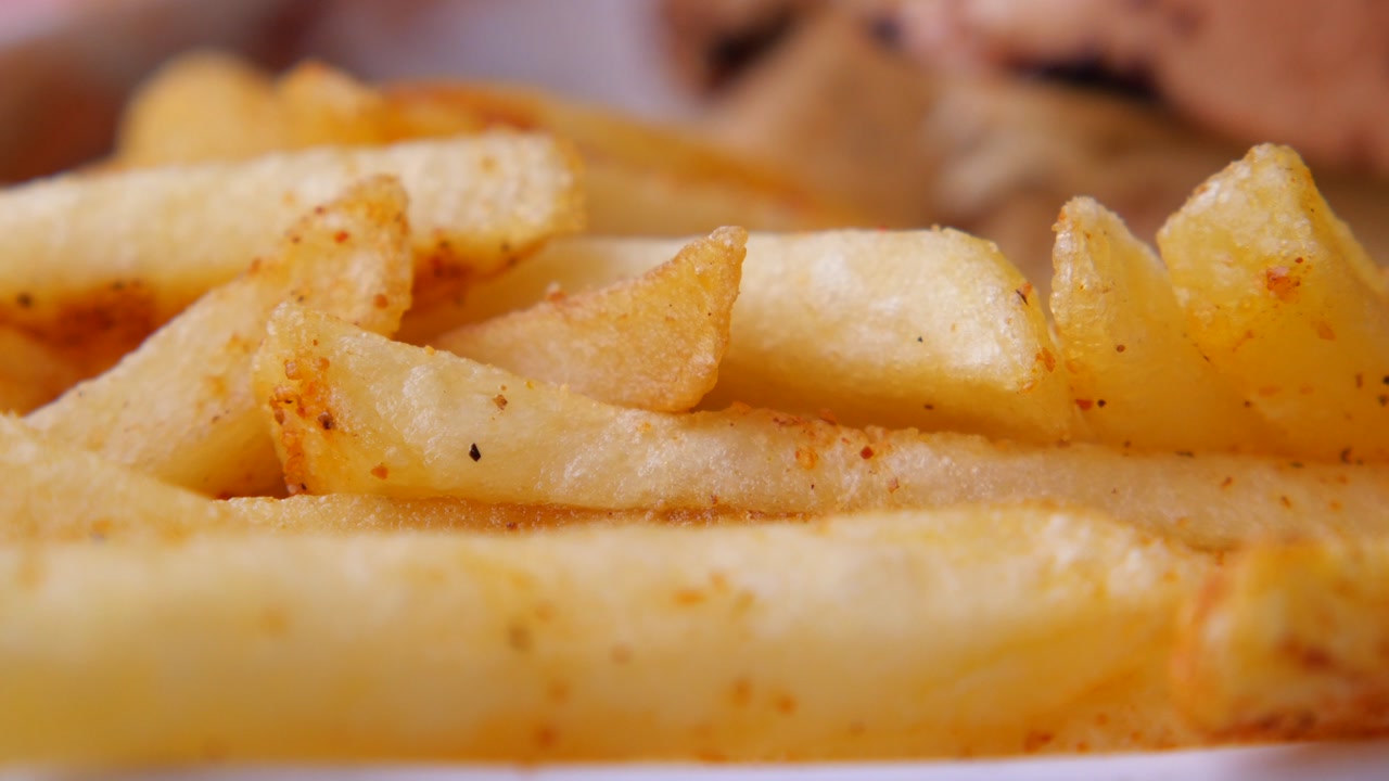 Close-up of Seasoned Golden French Fries