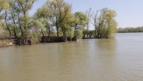 swimming by ship in the danube delta romania