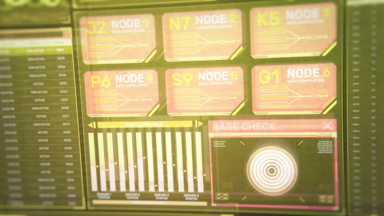 Futuristic Data Nodes Interface