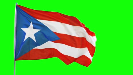 bandera de puerto rico ondeando en el mástil en el estudio