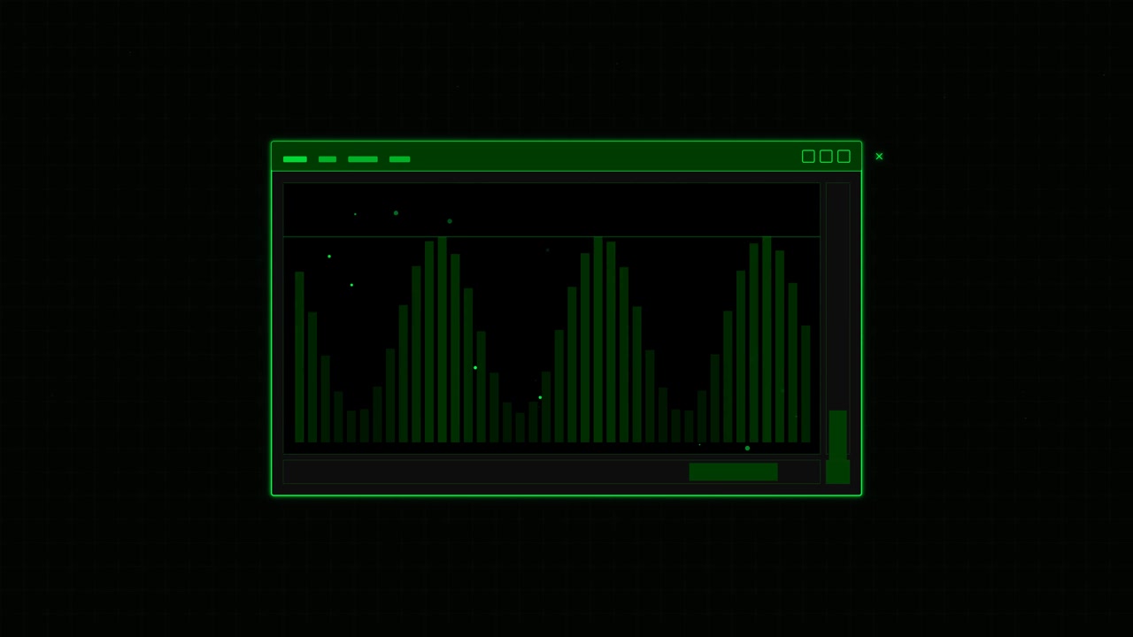 Digital Audio Waveform Visualization in Green Interface