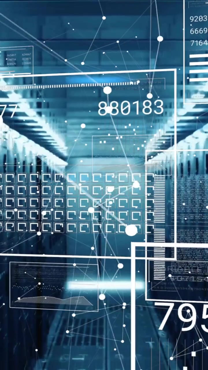 Animation of data processing over computer servers