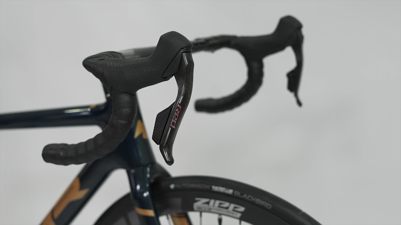 Close-up of Road Bike Handlebars and SRAM Red Controls