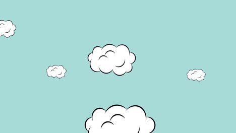 Animation-of-clouds-on-gray-background